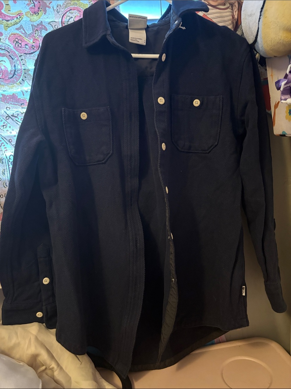 The North Face Navy Button-Up Lightweight Shirt Jacket
